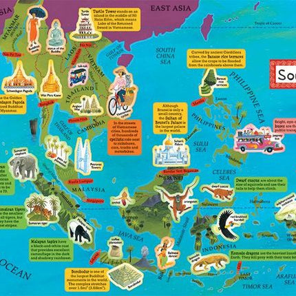 Barefoot Books ~ World Atlas Sticker Book - Paperback
