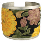 Yellow Flower Silver Cuff