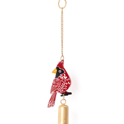 Henna Cardinal Wind Chime ~ Hand Painted