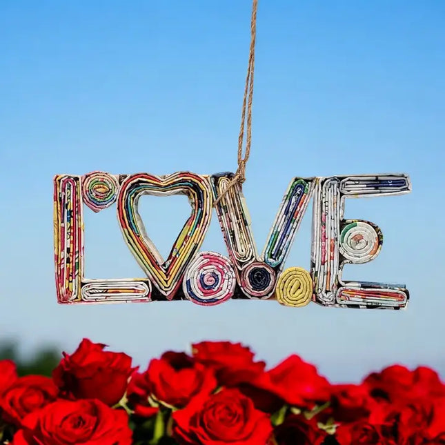 Upcycled Paper Ornaments - Love & Hearts