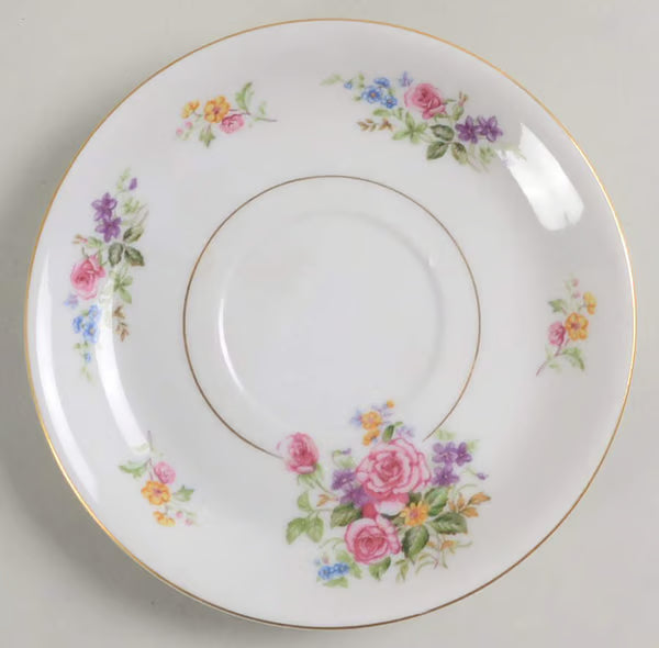 Vintage China — Melody Soup Bowl & Saucer by Puritan