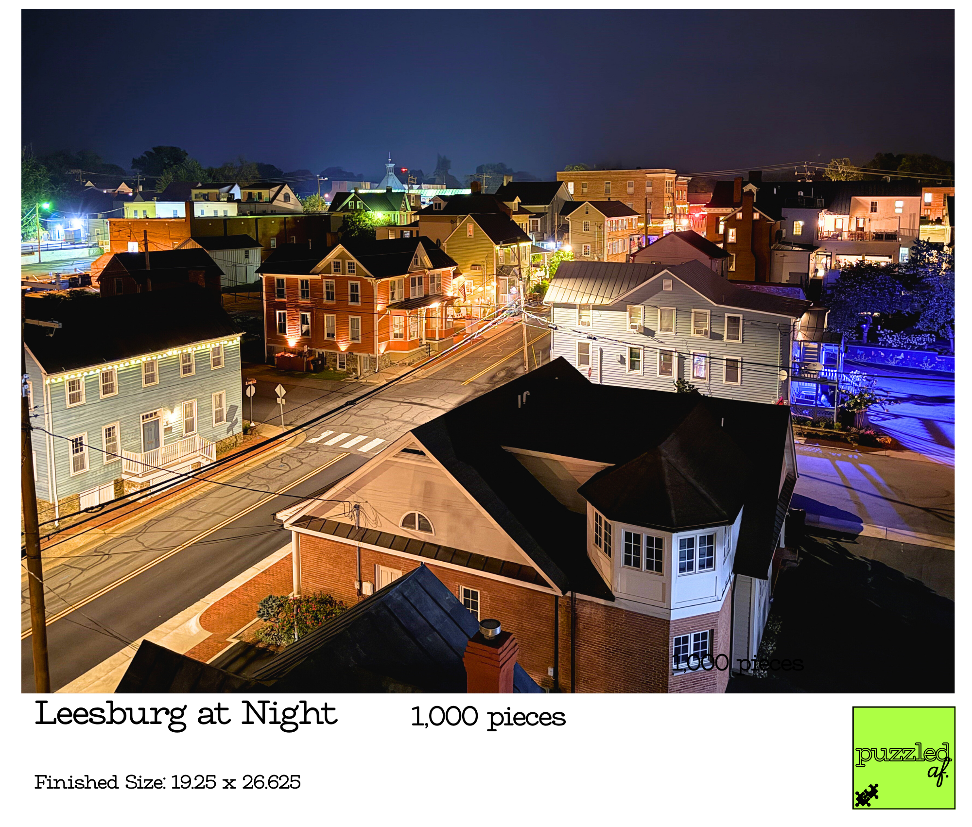 1,000-Piece Leesburg Puzzle Collection by Puzzled AF