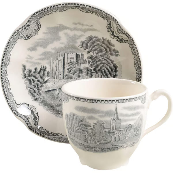 Vintage China ~ Old Britain Castles Black