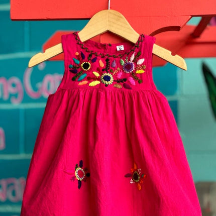 Embroidered Sleeveless Dress