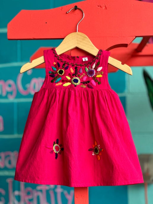 Embroidered Sleeveless Dress