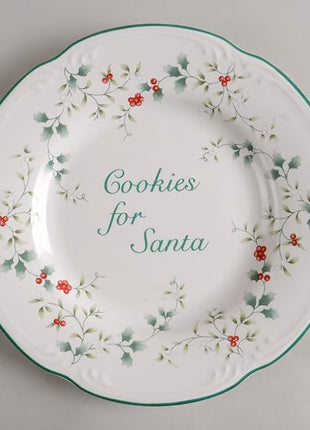 Vintage China — Winterberry "Cookies for Santa" Plate by Pfaltzgraff