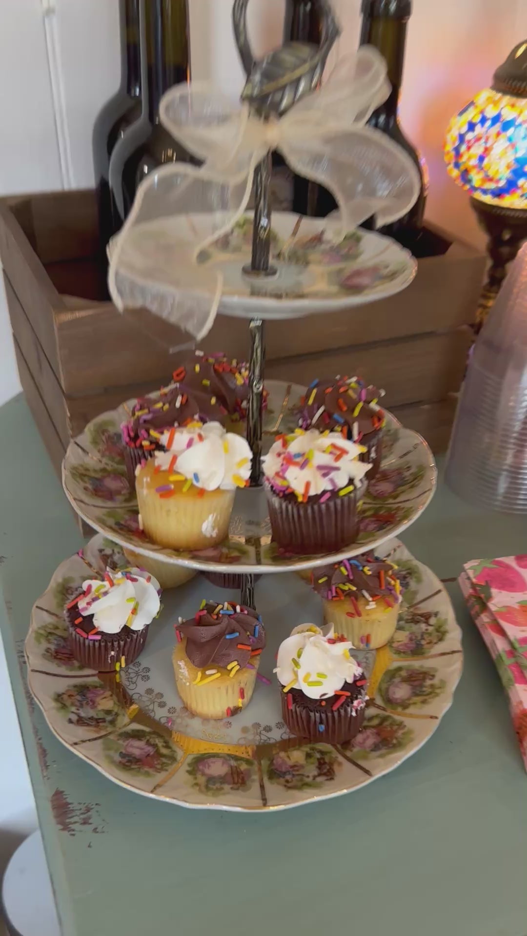 Vintage China 3 Tiered Cake Stand ~ AAA3 By Arnart