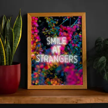 Smile At Strangers Neon Floral Print