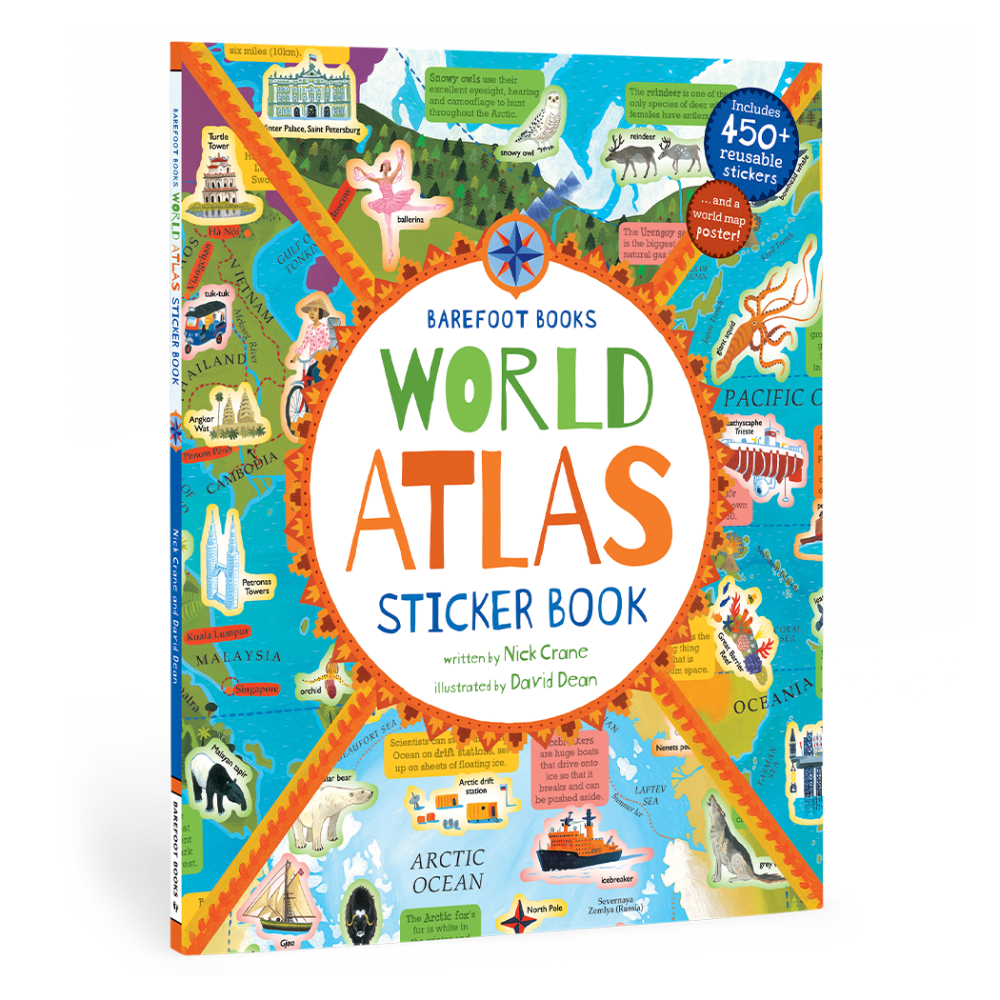 Barefoot Books World Atlas Sticker Book - Paperback