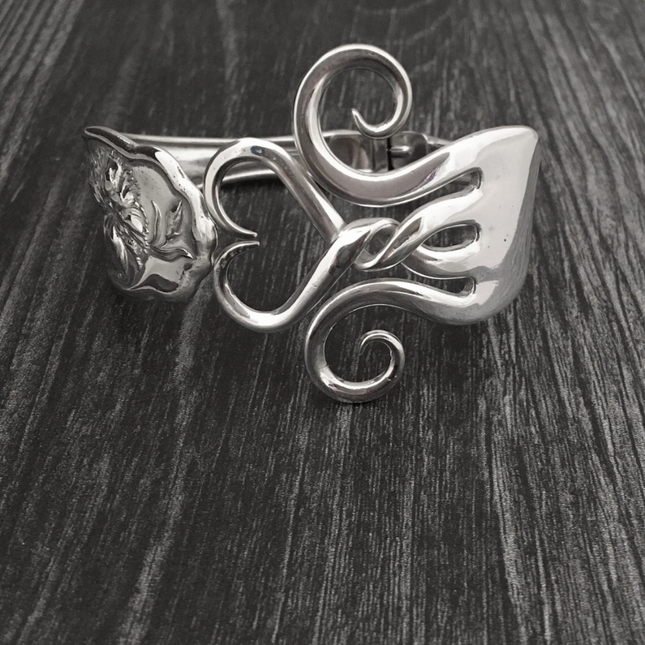 Elegant Fork Bracelets ~ Handcrafted from Vintage Silver