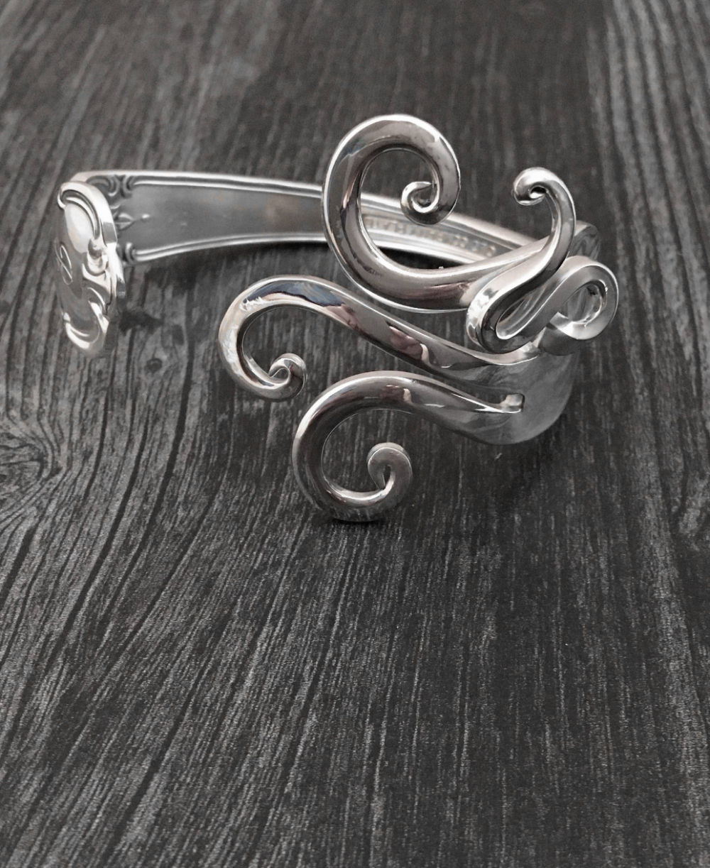 Elegant Fork Bracelets ~ Handcrafted from Vintage Silver